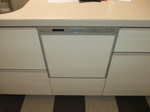 三菱製食器洗い乾燥機EW-45R2Sの新規設置工事